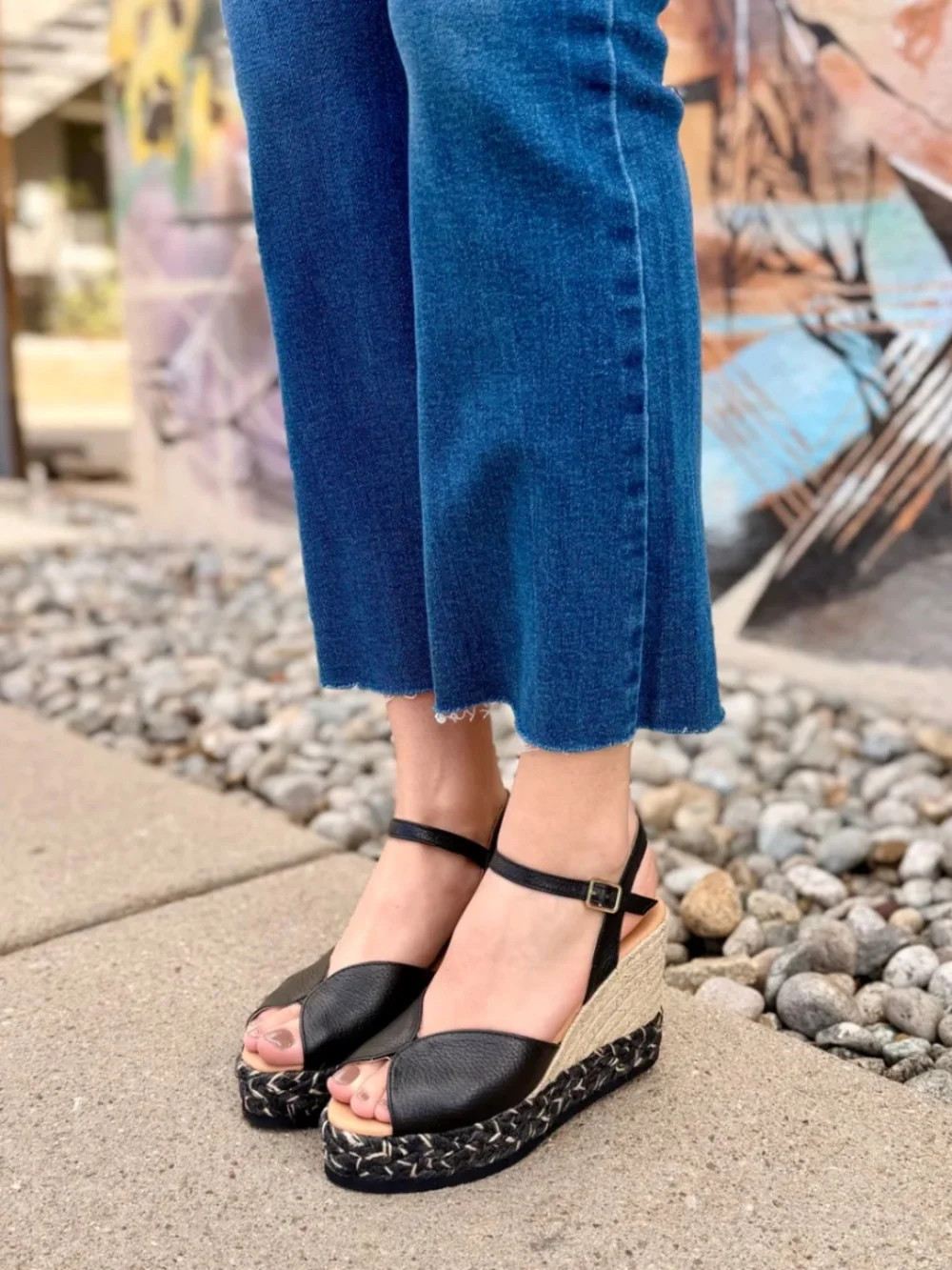 Ateliers Nina Woven Wedge in Black